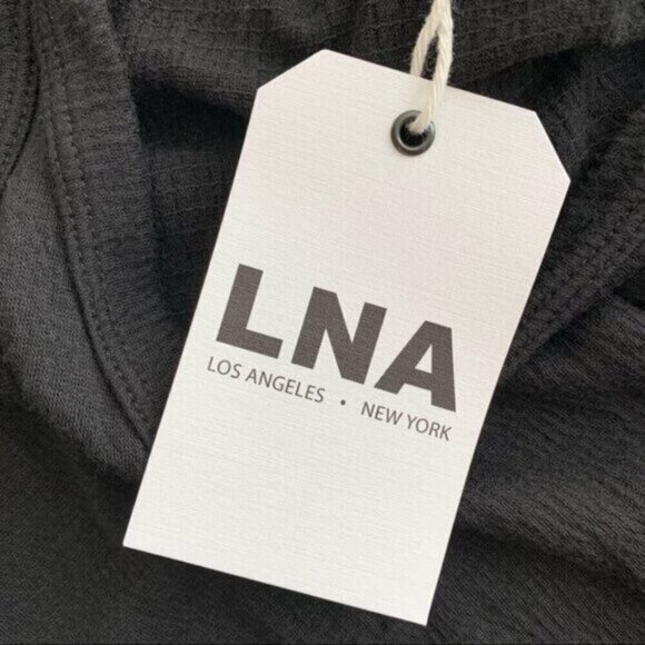 LNA Revolve Fiji Tank Dress High Low Sleeveless Gauze lightweight Black Size XS - Picture 9 of 12